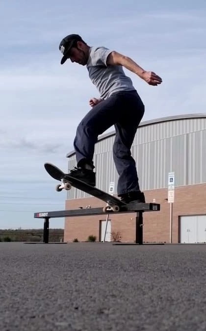 skateboarding skating a rail