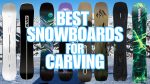 Best Snowboards for Carving Image header showing our favorite boards of the year