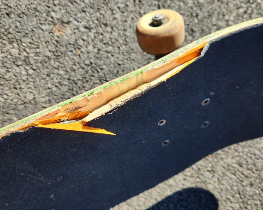 delaminated creature skateboard deck