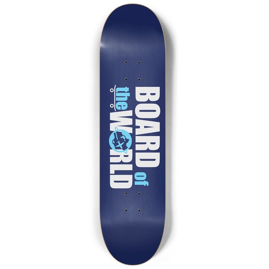 Blue on Blue Mellow Concave BotW Skate Deck 1 blue on blue Board of the World Skateboard Deck