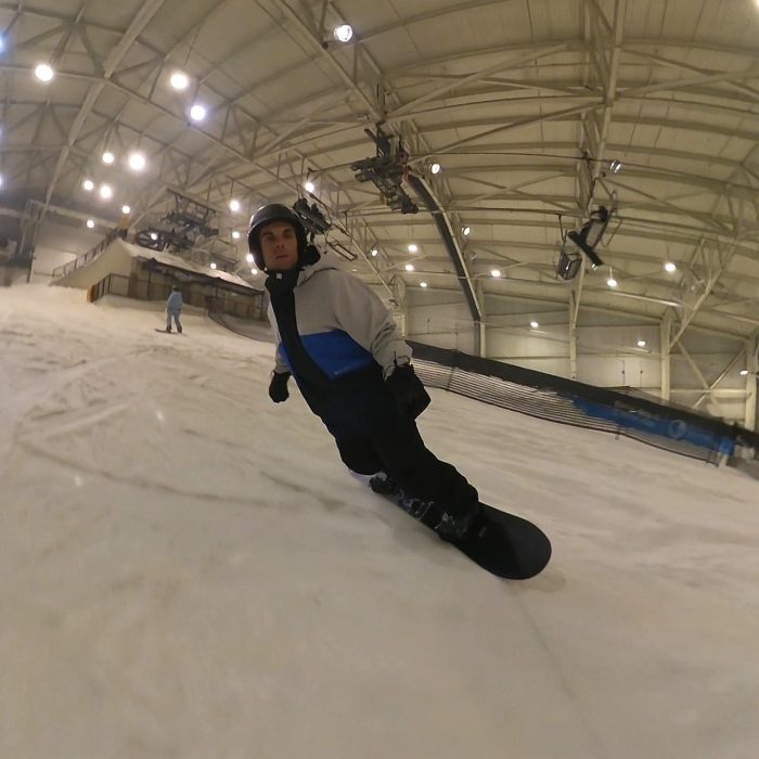 Toe side carve Rome Service Dog