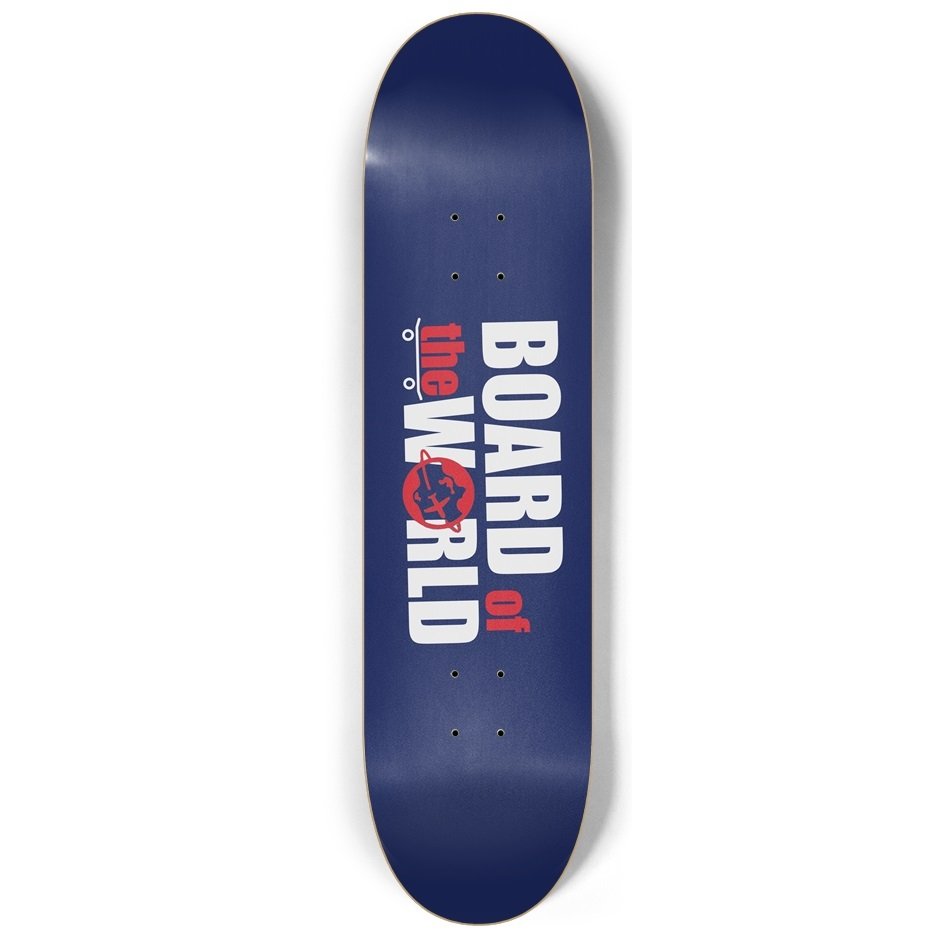 Dark Blue Red Steep Concave Skate Deck