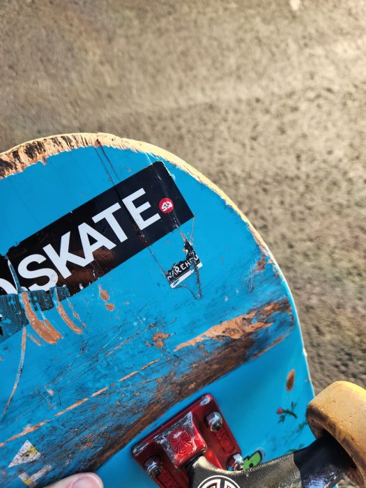 a sticker over the chipped and re-glued impact light chip