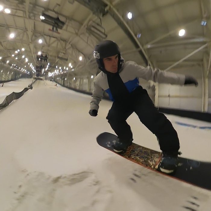 Jumping showing pop on roller