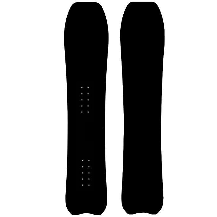 Directional shape snowboard outline