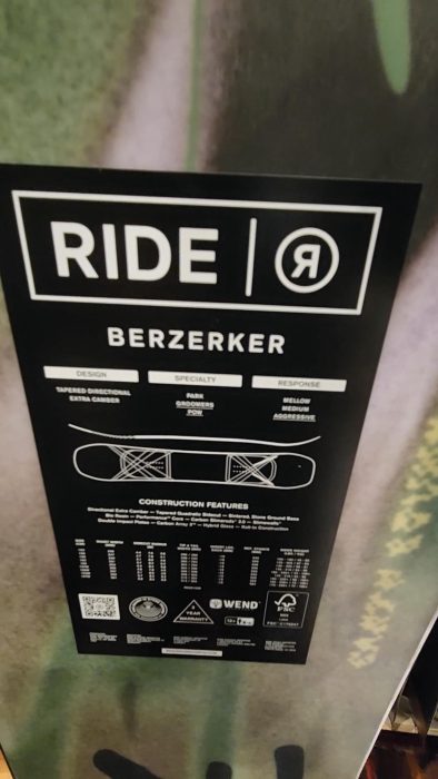 Ride Berzerker Specs