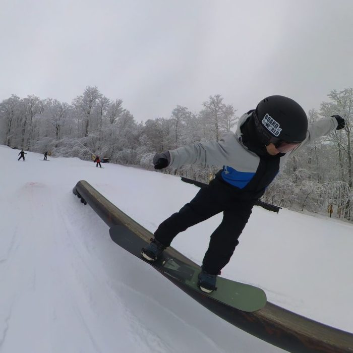 Nose Press on a Snowboard