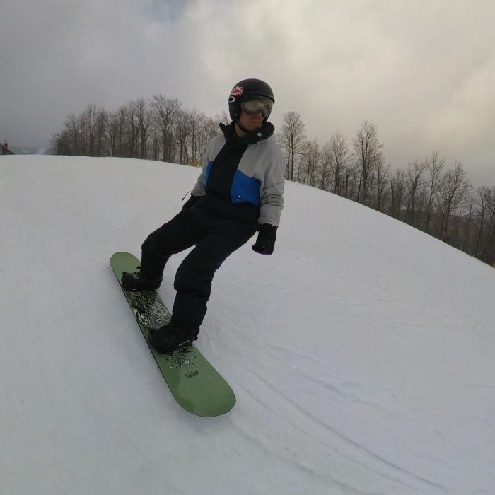 Heelside Carve with Capita Dark Horse