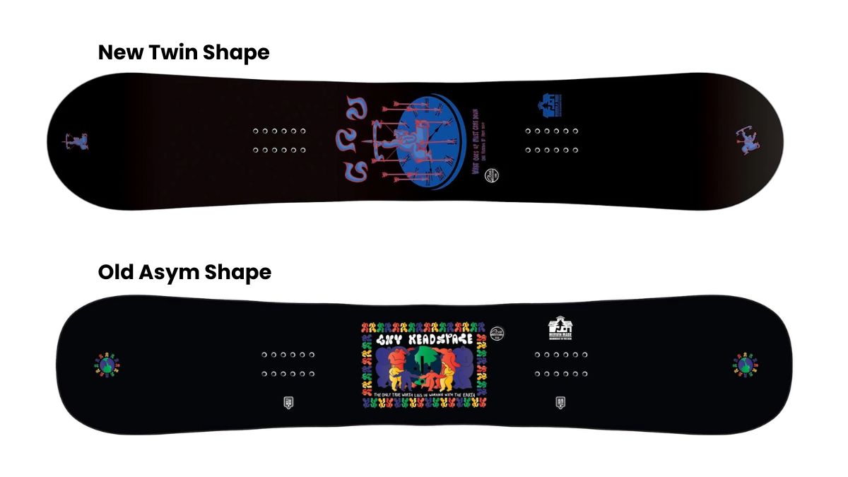 gnu headspace snowboard new vs old shape