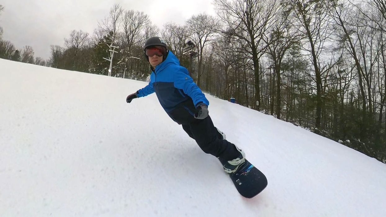 Board of the World carving with the never summer proto type 3