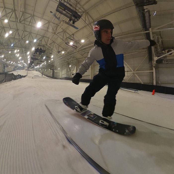 Never Summer Proto Type 3 Snowboard Review: Testing the Tech in the Park 26 Taller Nose press