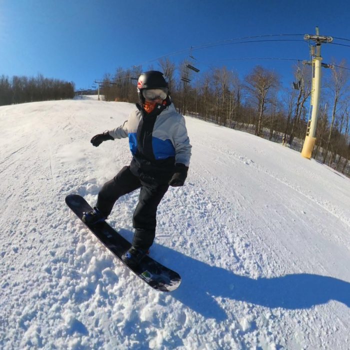 uneven terrain and ice