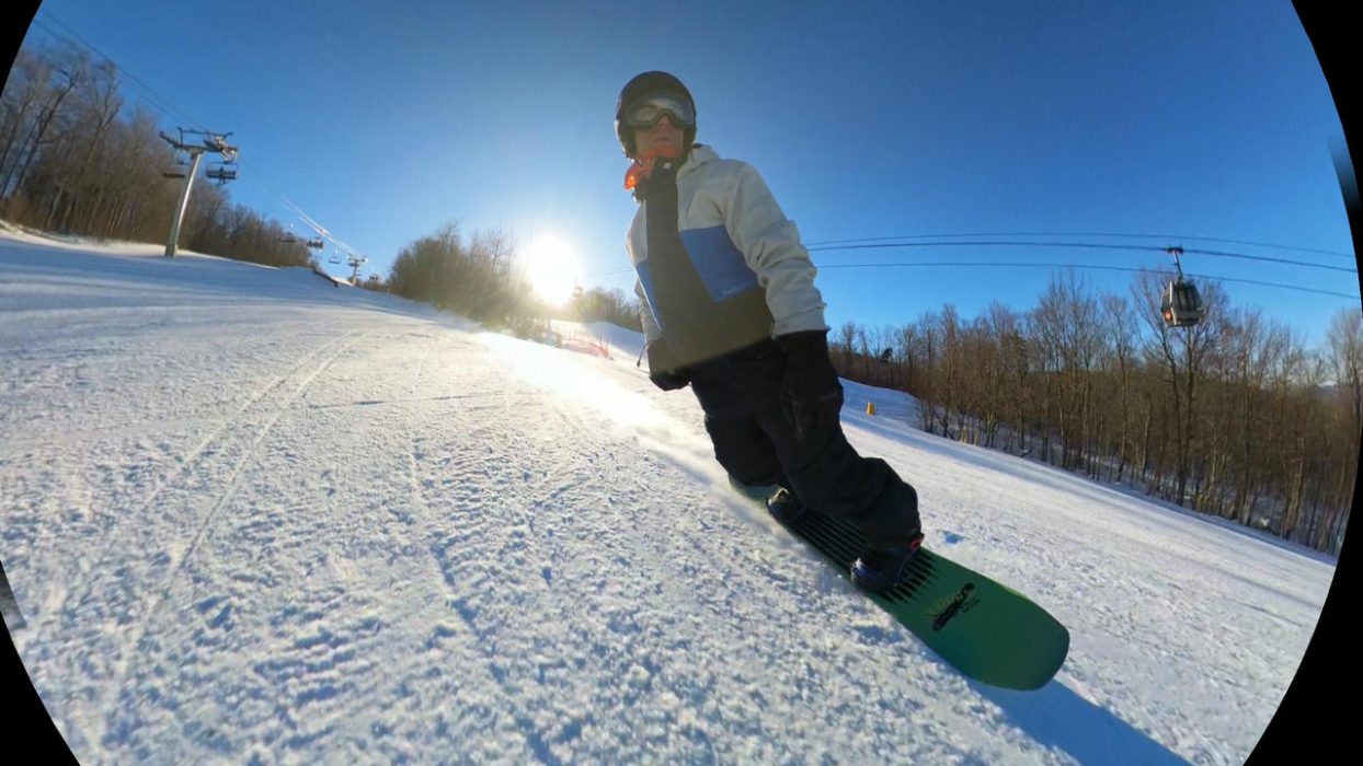 Ride Moderator Snowboard Review 2026: Too Much Board for the Park? 30 Fisheye carve headerRide Review Testing