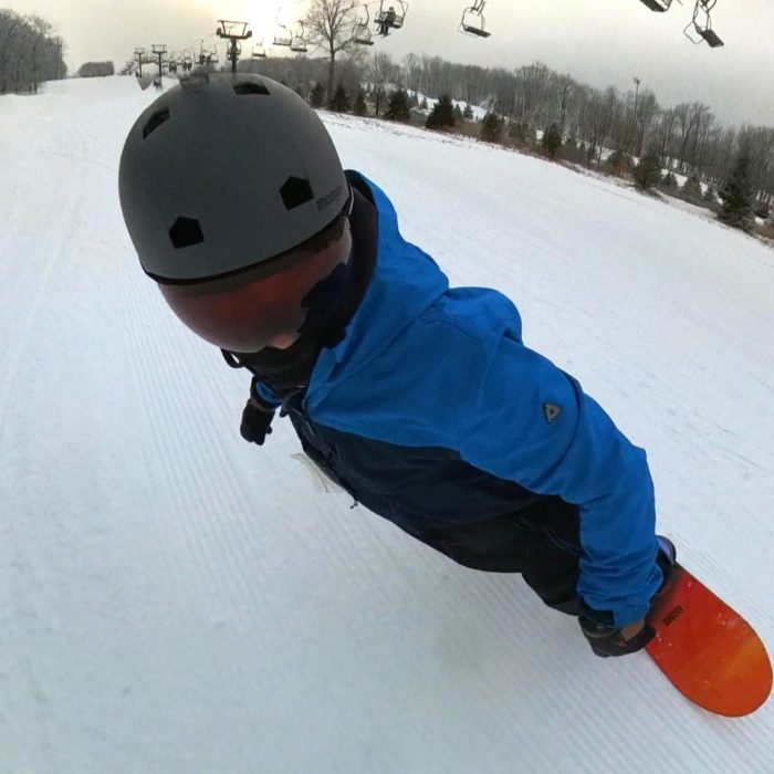 Toe Carve with Helmet Cam from rome ravine