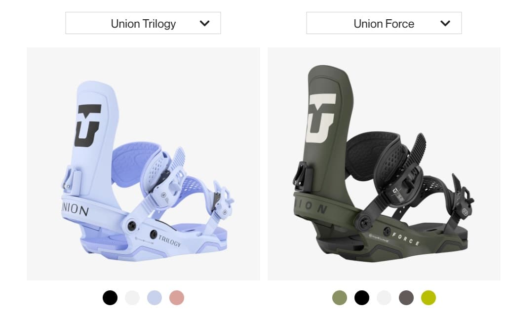 Color Swatches for Union Trilogy vs Union Force