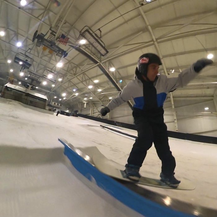 Came down toe edge heavy on a square rail