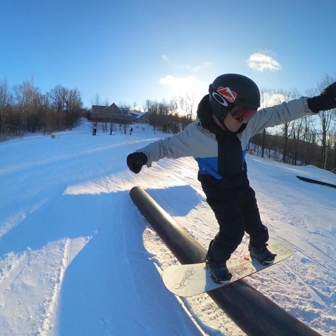 Tail slide on a park feature with the Armada Beatnik