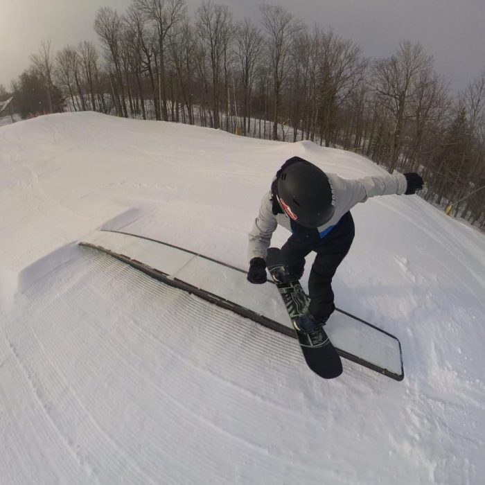 Frontside boardslide on the Rome Boneless 2027