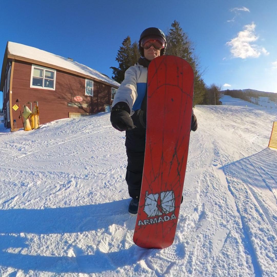 Steve Weber with the Armada Beatnik 2027 at Stratton, VT